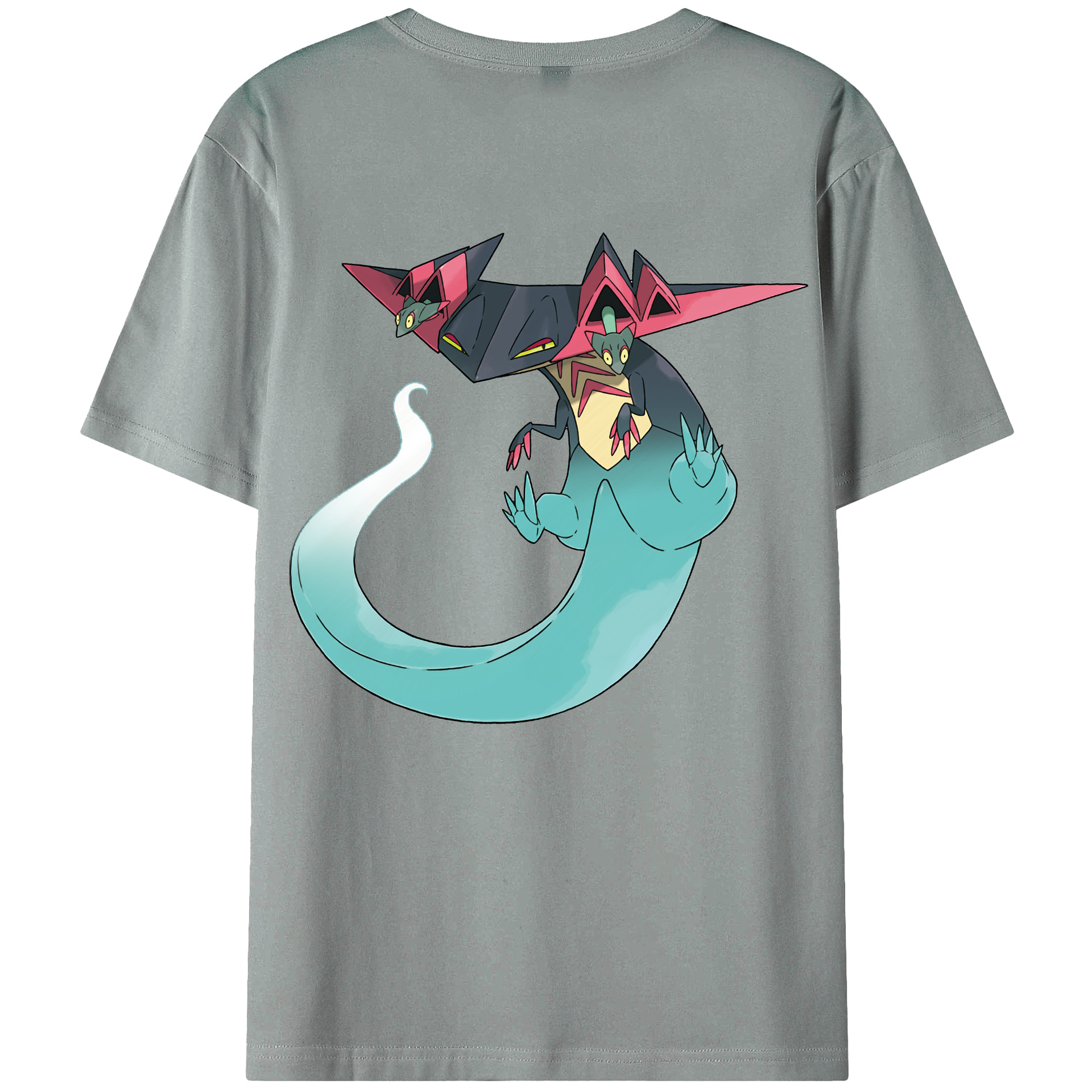（画像用） ポケットモンスター Pokémon 綿100％ メンズ半袖Tシャツ（バックプリント） 通気性